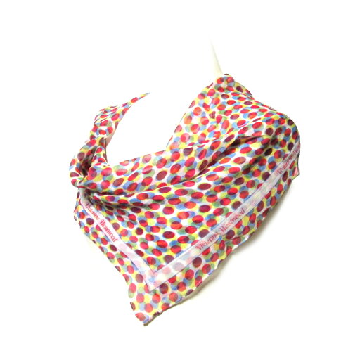 美品 廃盤 Vivienne Westwood ヴィヴィアンウエストウッド ドットシルクスカーフ (水玉 絹) 132572 【中古】 美品 廃盤 Vivienne Westwood ヴィヴィアンウエストウッド ドットシルクスカーフ (水玉 絹) 132572 【中古】