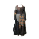 美品 Vintage 20471120 トゥーオーフォーセブンワンワントゥーオー 「♀M」 パッチワークバルーンワンピース (マキシ丈 コート トライベンティ)...