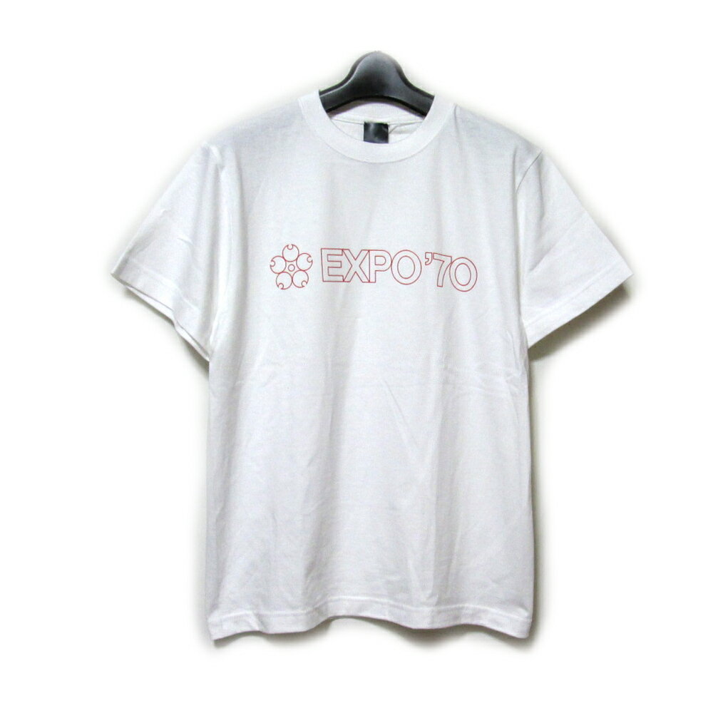 【新古品】 EXPO'70 大阪万博 「S」 桜エンブレムTシャツ (エキスポ70 大高猛 半袖 白 赤) 133685 【中古】