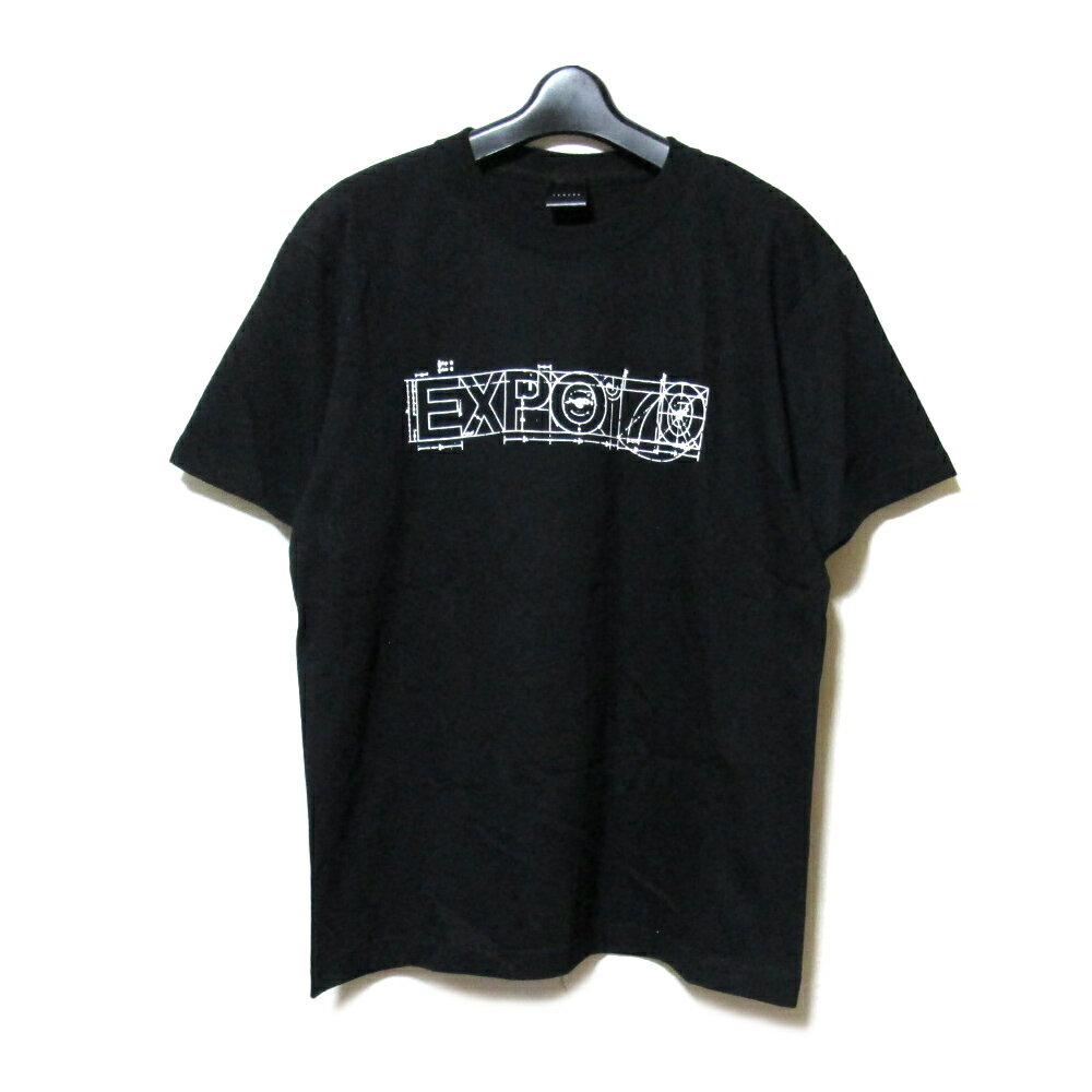 【新品】 EXPO'70 エクスポ'70 「XL」 早川良雄 設計日本万国博覧公式ロゴTシャツ 黒 (大阪万博 EXPO70 エキスポ70 ビンテージ Vintage ヴィンテージ) 133837 【中古】