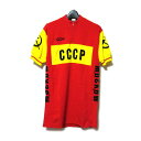 Vintage CCCP Russian ヴィンテージ ソ連 「7」 サイクリングシャツ (半袖 赤 ビンテージ 旧共産 Tシャツ 自転車) 133987 【中古】