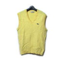 Vintage LACOSTE CHEMISE ヴィンテージ ラコステ 「5」 フランス製 Vネックニットベスト (イエロー 黄色 ビンテージ フレンチラコ セ...