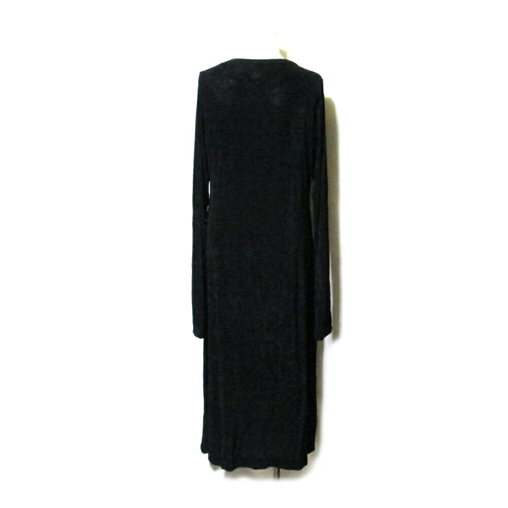 美品 Vintage INTERLINEAIRE ヴィンテージ アンテルリネエール ストレッチマキシ丈ワンピース (ロング ビンレージ 黒 ブラック) 135438 【中古】