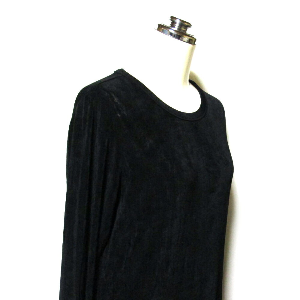 美品 Vintage INTERLINEAIRE ヴィンテージ アンテルリネエール ストレッチマキシ丈ワンピース (ロング ビンレージ 黒 ブラック) 135438 【中古】