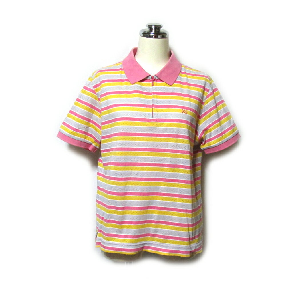 Vintage KENZO ヴィンテージ オールド ケンゾー 「2」 ゴルフボーダーポロシャツ (半袖 ビンテージ ピンク GOLF) 135706 【中古】
