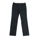 美品 DOLLY GIRL by ANNA SUI ドーリーガール バイ アナスイ 「1」 ドットスキニーパンツ (黒 パンク ストレッチ) 136376 【中...