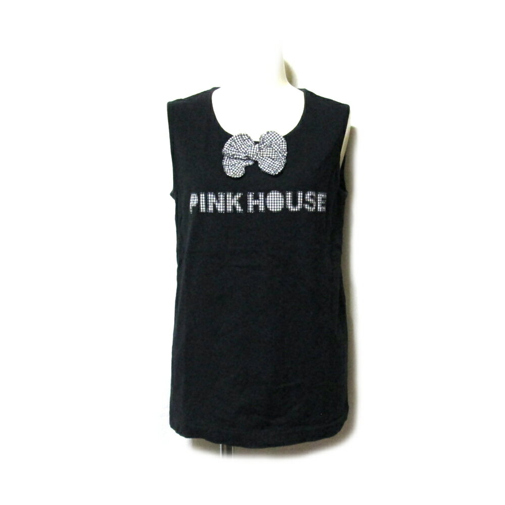 Vintage PINK HOUSE ヴィンテージ オールド ピンクハウス 「L」 リボンロゴTシャツ (金子功 カネコイサオ ビンテージ) 136721 【中古】