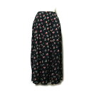 美品 Vintage KENZO ヴィンテージ ケンゾー 「2」 フラワーパターンロングスカート (高田賢三 花柄 ウエストゴム 黒) 136821 【中古】(4)