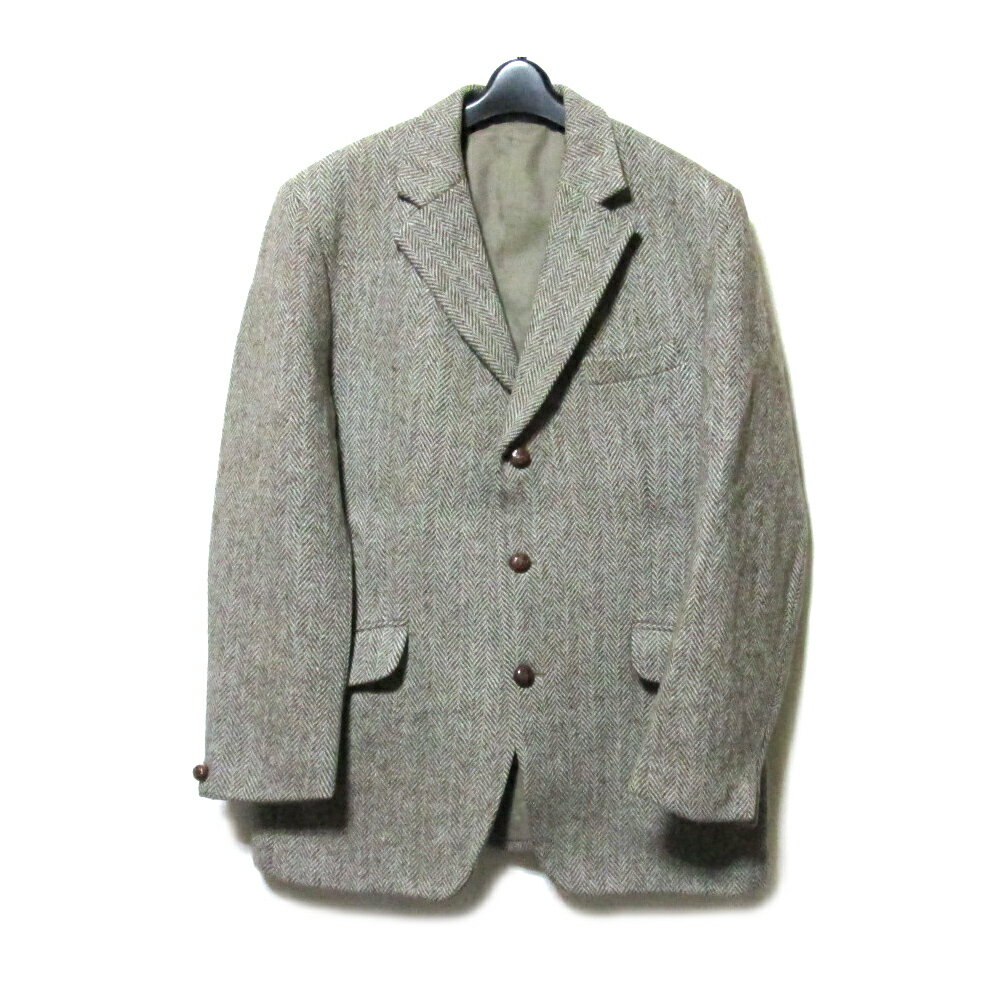 Vintage Harris Tweed ơ ϥꥹĥ ꥹ 3B饷åĥɥ㥱å (֥쥶 ֥饦) 136834 š