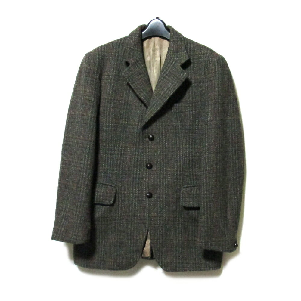 Vintage Harris Tweed ヴィンテージ ハリスツイード イギリス製 Dunn Coクラシックツイードジャケット (ブレザー ブラウン) 136835 【中古】