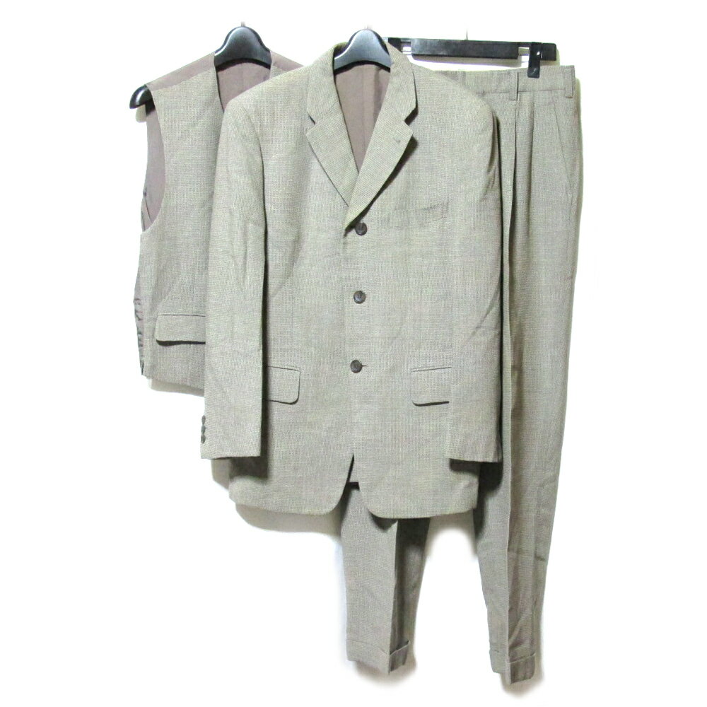 Vintage COMME CA DU MODE MEN ヴィンテージ オールド コムサデモード メン セットアップ3ピーススーツ (グレー ベスト バブル バブリー DCブランド) 137718 【中古】