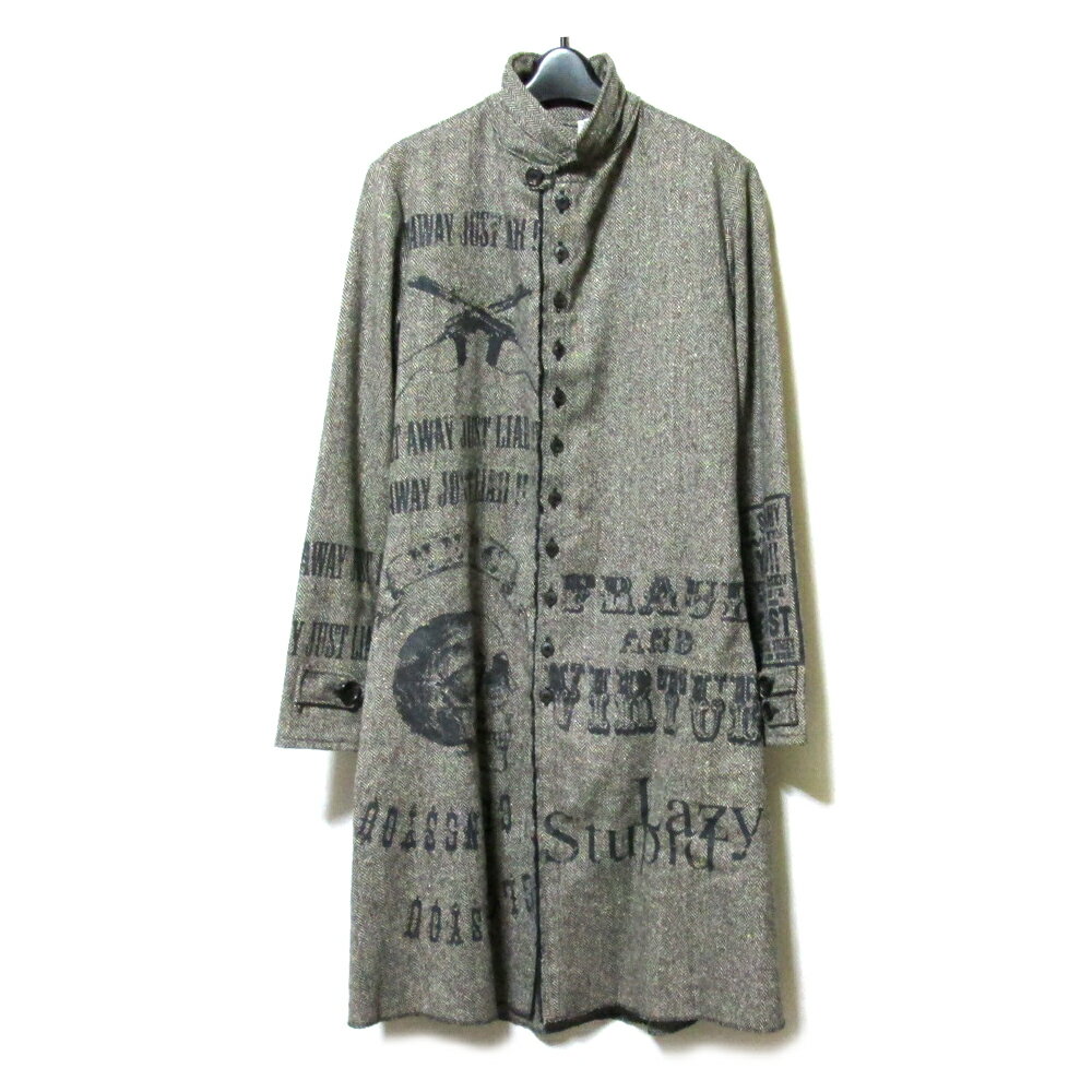 美品 NNNC エヌエヌエヌシー スカルツイードロングシャツ.ワンピース (高宮渉平 インディーズ ) 138860..