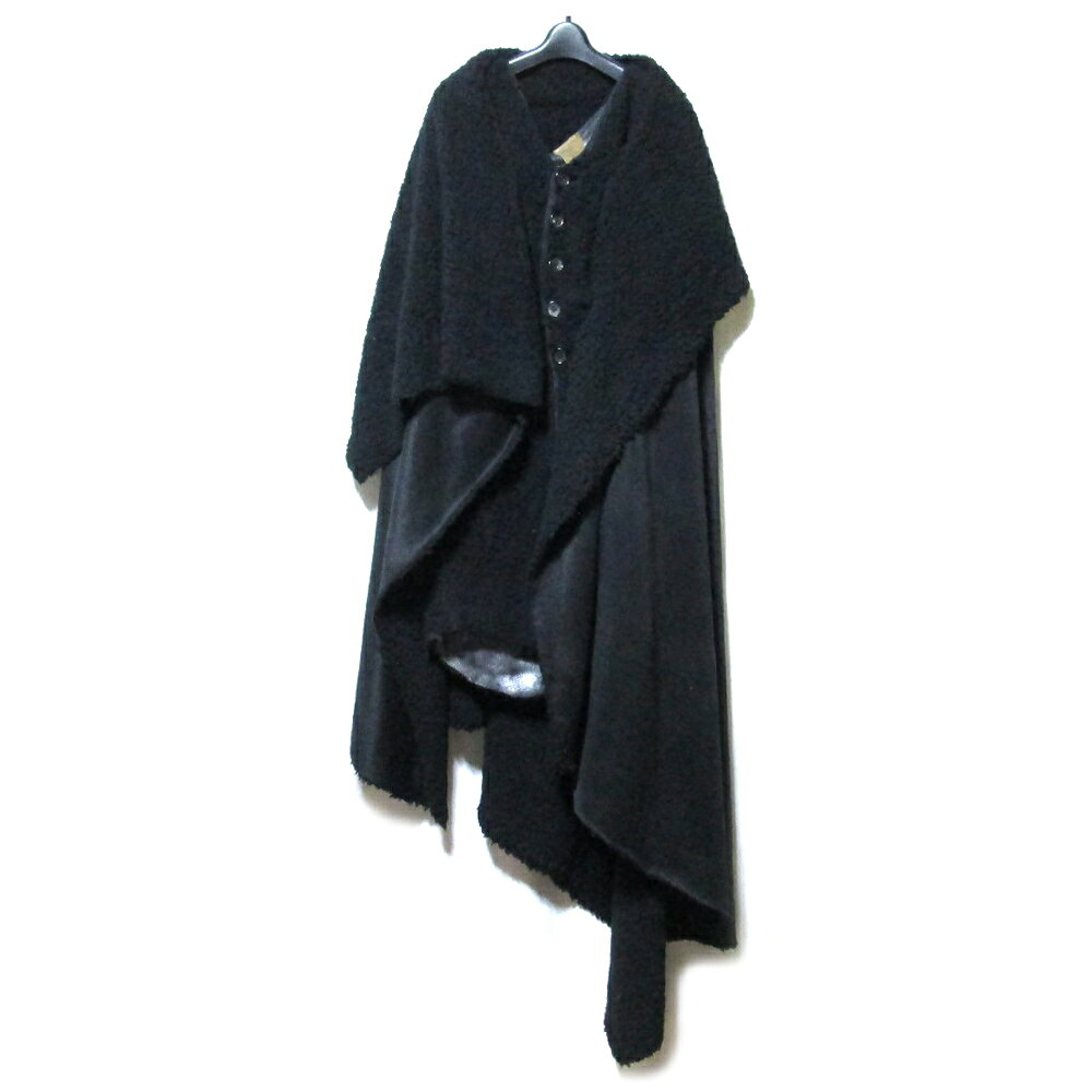 NNNC エヌエヌエヌシー ボアフリース ロングポンチョ／マント (高宮渉平 インディーズ ユニセックス ― ..