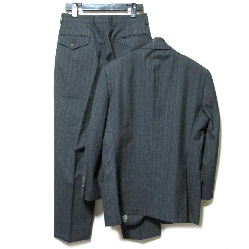 CHAPS RALPH LAUREN チャップス ラルフローレン 「88 74 165」 3Bピンストライプ セットアップスーツ (背抜き仕様 グレー POLO ポロ) 138961 【中古】