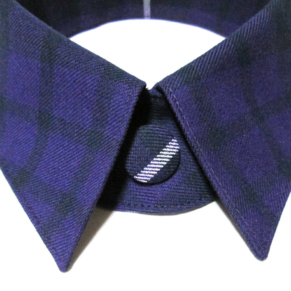 CROWN STOREの【新古品】 MARTON MILLS マートンミルズ ウォリアタータン角付け襟 (スコットランド イギリス タータンチェック 紫 レッド 日本極東貿易) 139104 【中古】｜アングル3