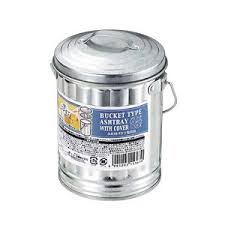 ふた付 バケツ型灰皿　1個【送料無料】エコー