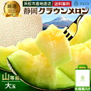 敬老の日【お届け日時指定OK】【いつでも旬】静岡クラウンメロン 山等級 1.4kg前後 1玉(送料無料) 静岡県産