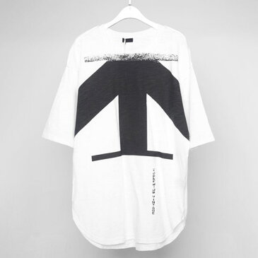 モード系 Tシャツ メンズ ロング丈 カットソー 矢印 ペイント ロングカットソー インポート ブラック 黒 送料無料 春 夏 新作 お兄系 ホスト V系 ビジュアル系 モード系ブランド ストリート系ファッション 衣装 レディース ユニセックス