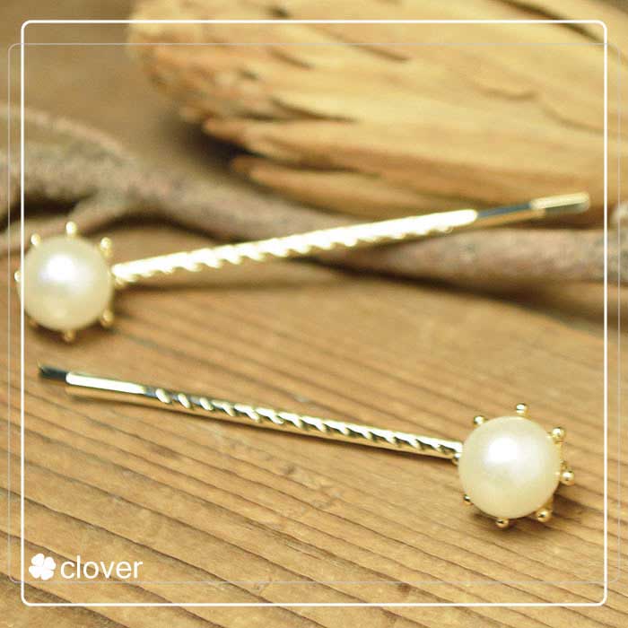 【メール便可】clover（クローバー） パール冠ベースヘアピン / レトロ シック アクセサリー レディース 限定 おしゃれ ファッション セール 価格 限定 ナチュラル カジュアル 通販 楽天 かわいい 女性 クローバー 02P27May16