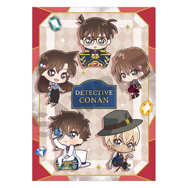 ★購入特典有★【予約商品3月下旬発送】名探偵コナン　シングルクリアファイル＿レッド/ミニキャラジュエルのサムネイル