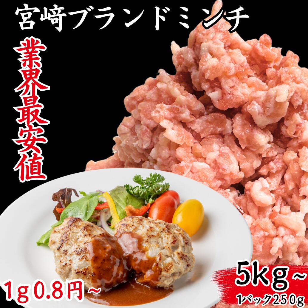 国産 豚肉 ミンチ 最安値 5kg 8kg 10kg 小分け 【1パック 250g】 大容量 ブランド ひき肉 豚 挽肉 お肉 豚ひき肉 真空パック 豚ミンチ 国産 宮崎 くりぷ豚 訳あり 冷凍 長期保存 肉 業務用 ギフト 送料無料 贈答 自宅用 個包装 九州 業務用のサムネイル