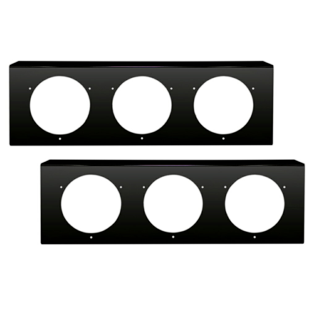 丸型テール取り付け用ブラケット 3連枠 トレーラーテール/大型・中型トラック/汎用 ブラック