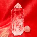 【水晶ポイント】ブラジル産最高品質 水晶原石ポイント(六角柱)中型サイズ(重さ297g 高さ約10.6cm)◆写真現品販売