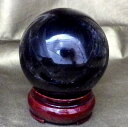【70mm 丸玉】ロシア産<最高品質>モリオン球 (重さ481g) 完全天然石・無着色(木製台座付き)完全天然 無着色のモリオン球を限定入荷 ※概ね写真のような...