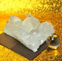 【プレミアクラス】水晶原石クラスター 中型サイズ(重さ338g 高さ約5cm 横幅約12cm 奥行約9cm ブラジル産 【台座なし】 完全天然石 写真現品販売)