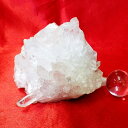 【スタンダードクラス】水晶原石クラスター 中型サイズ(重さ445g 高さ約7.1cm 横幅約9.3cm 奥行約7.8cm ブラジル産)【台座なし】完全天然石 写...