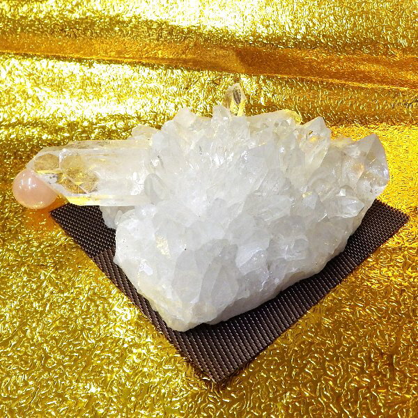 【プレミアクラス】水晶原石クラスター 特大サイズ（重さ1604g 高さ約7cm 横幅約19...
