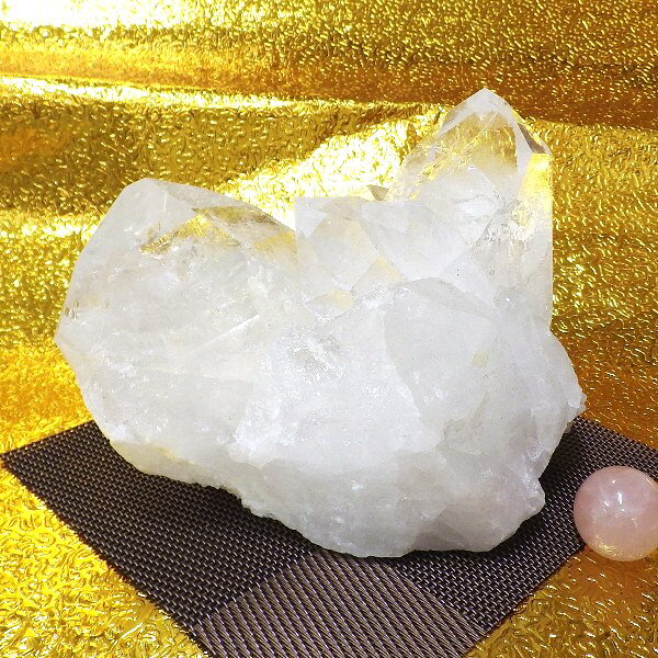 【プレミアクラス】水晶原石クラスター 特大サイズ（重さ1705g 高さ約11cm 横幅約13cm 奥行約11cm ブラジル産）完全天然石　写真現品販売