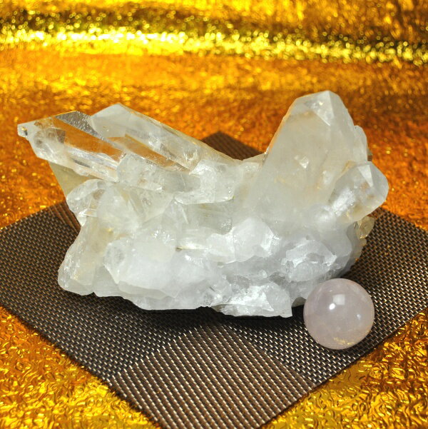  プレミアクラス 水晶原石クラスター 大型サイズ（重さ659g 高さ約8.5cm...