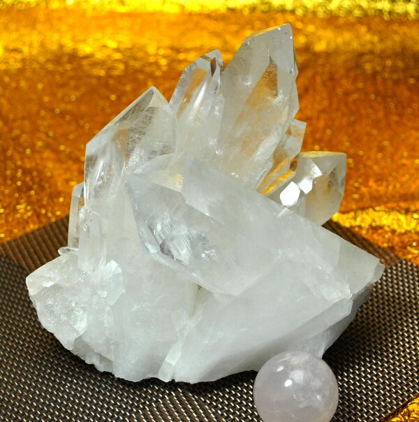  プレミアクラス 水晶原石クラスター 大型サイズ（重さ617g 高さ約9.5cm...