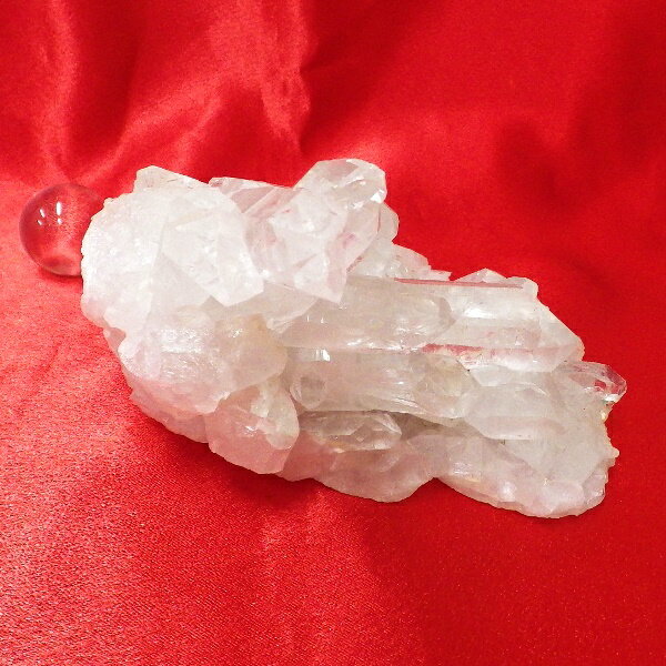 【スタンダードクラス】水晶原石クラスター 大型サイズ（重さ685g 高さ約6.8cm 横幅約15.5cm 奥行約12cm ブラジル産）【台座なし】完全天然石 写真現品販売
