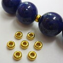 【金色】メタルビーズ(純銀製・金メッキ) ※1個につき2mmサイズアップします