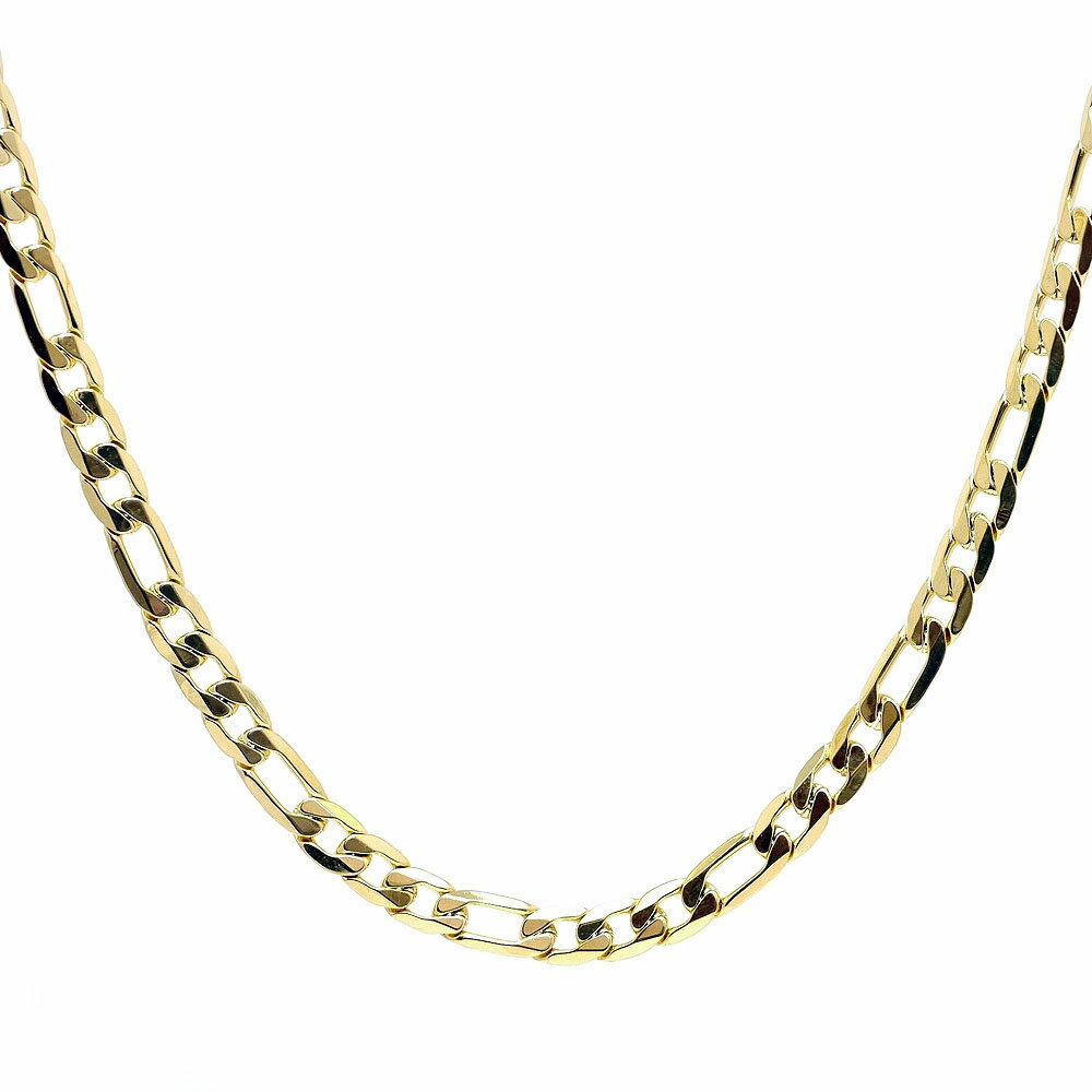 フィガロ ネックレス チェーン メンズ ho [ステンレス 金ゴールド][幅7mm 長さ60cm]細目 (HIP HOP ヒップホップ)