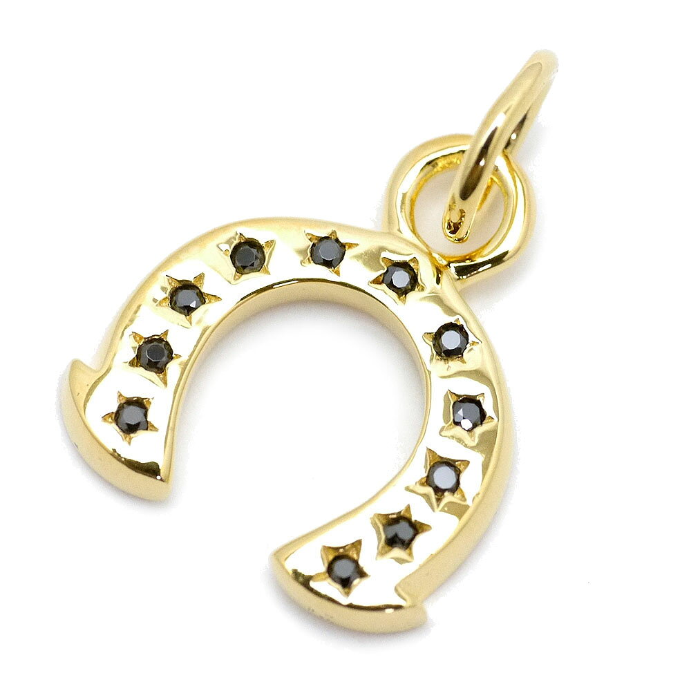 Rakuten - 24金メッキ シルバー925 ホースシュー スター ペンダントトップ ネックレス メンズ ko シンプル ジルコニア 24k コーティング GP (イエローゴールド 星 馬蹄 ひずめ シルバーアクセサリー)_sale