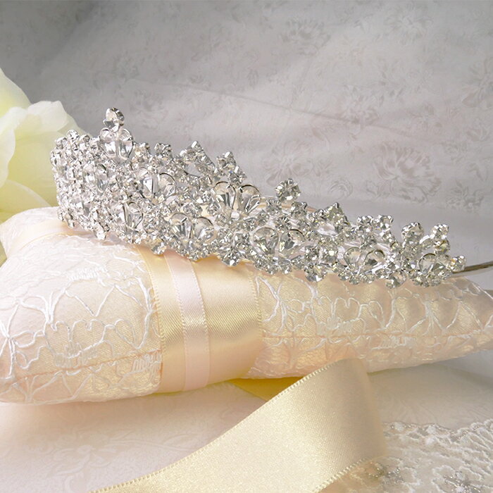 ティアラ tiara キラキラティアラ ゴージャス ビジュー クリスタル ウエディングアクセサリー 結婚式アクセサリー ウエディングヘア ヘッドドレス