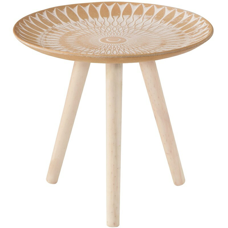 サイドテーブル トレイテーブル おしゃれ 小物置き 丸 トレーテーブル ミニテーブル 丸テーブル ソファサイドテーブル フラワースタンド 天然木 かわいい モロッコ風