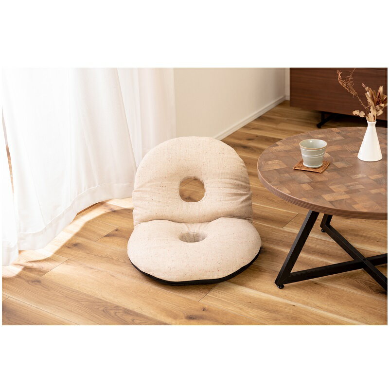 座椅子 リクライニングチェア 折りたたみ 椅子 ドーナツ型 コンパクト フロアチェア 折りたたみチェア ..