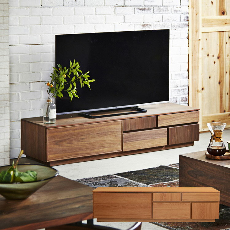 樂天商城 - 【搬入設置込み】 テレビ台 テレビボード 150 完成品 収納 ロータイプ おしゃれ 北欧 高級感 幅150cm シンプル ローボード 国産 日本製 リビングボード オーク ナチュラル ウォールナット ブラウン 木製 サイドボード 引き出し 開梱設置