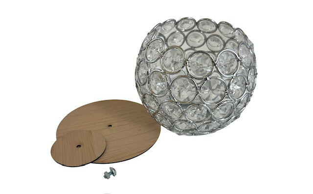 カントリーコレクション ドリンクホルダーテーブル用 クリスタル小物入れ [シルバー]