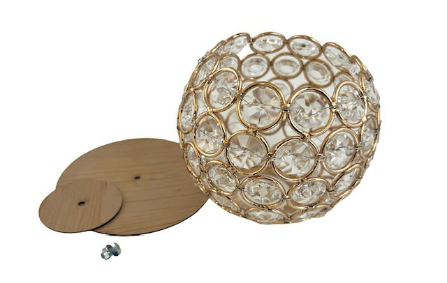 カントリーコレクション ドリンクホルダーテーブル用 クリスタル小物入れ [ゴールド]