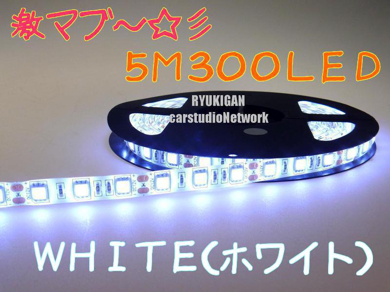 【送料510円】激マブ〜☆彡　LEDテープ1ROLL　5M　300LED　12V/24V【ホワイト】LED＊