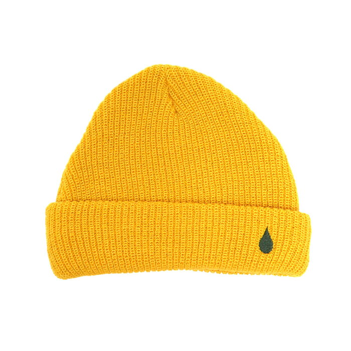 COLOR COMMUNICATIONS KNITCAP カラーコミュニケーションズ ニットキャップ DRIP EMB CUFF YELLOW スケートボード スケボー