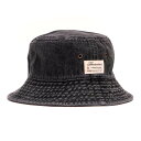 COLOR COMMUNICATIONS HAT カラーコミュニケーションズ ハット COTTON TAG BUCKET DENIM BLACK DENIM スケートボード スケボー