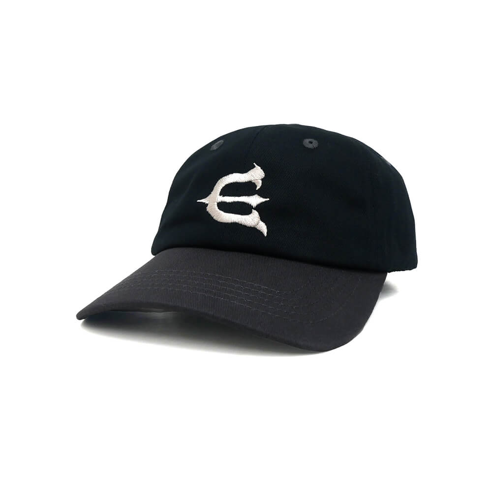 EVISEN CAP エビセン キャップ ONE-UP 6 PANEL BLACK/CHARCOAL スケートボード スケボー