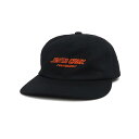 SANTA CRUZ CAP サンタクルーズ キャップ STRIP OUTLINE 5 PANEL SNAPBACK BLACK スケートボード スケボー