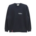 COLOR COMMUNICATIONS CREW SWEAT カラーコミュニケーションズ トレーナー HANDWRITE CHAIN LETTER NAVY ...